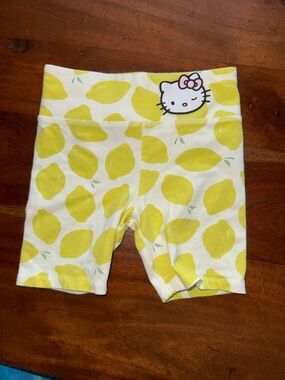 Hello Kitty Yellow Lemon Print Toddler Shorts